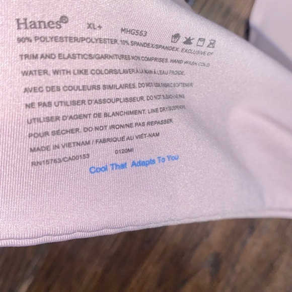 Hanes XLarge + dusty rose padded bra - Picture 4 of 5